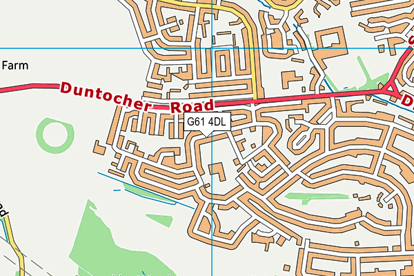 G61 4DL map - OS VectorMap District (Ordnance Survey)