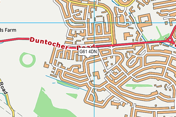 G61 4DN map - OS VectorMap District (Ordnance Survey)