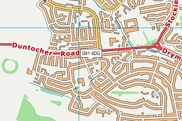 G61 4DQ map - OS VectorMap District (Ordnance Survey)