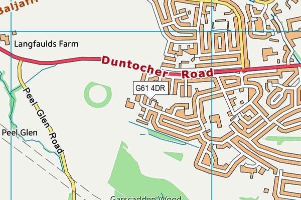 G61 4DR map - OS VectorMap District (Ordnance Survey)