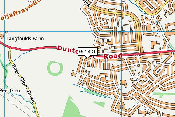 G61 4DT map - OS VectorMap District (Ordnance Survey)