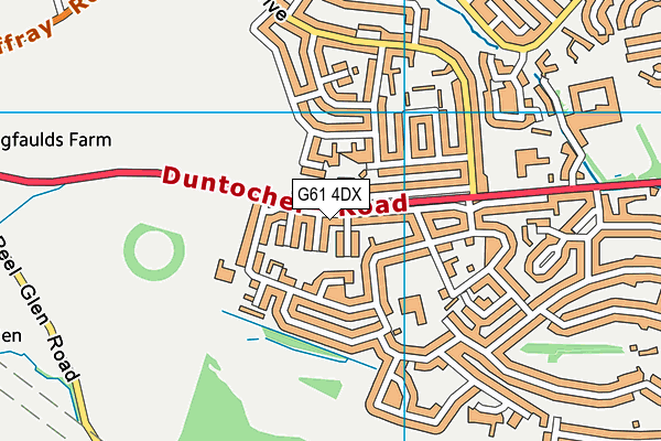 G61 4DX map - OS VectorMap District (Ordnance Survey)