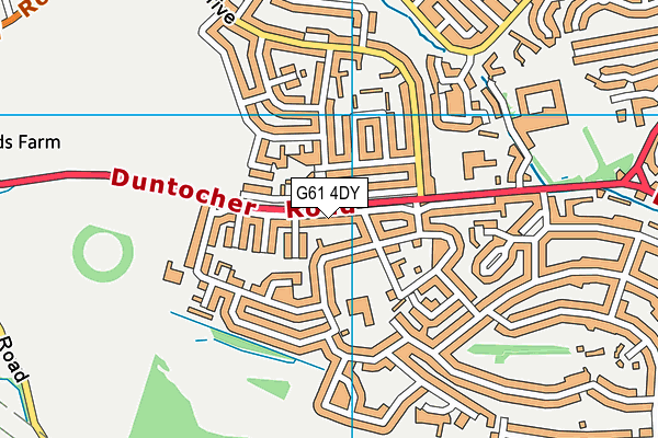 G61 4DY map - OS VectorMap District (Ordnance Survey)