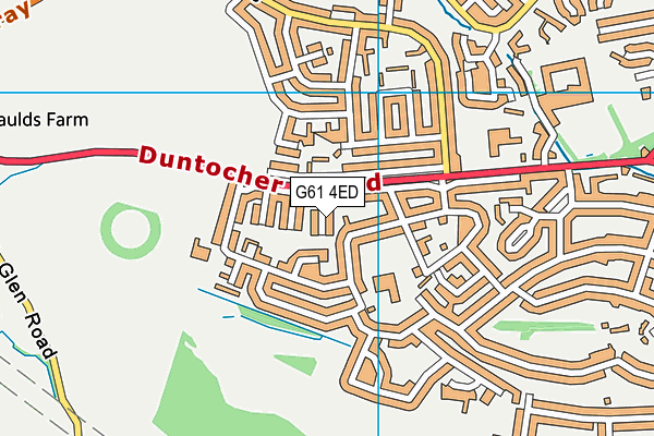 G61 4ED map - OS VectorMap District (Ordnance Survey)