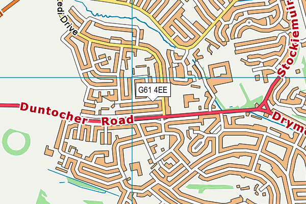 G61 4EE map - OS VectorMap District (Ordnance Survey)