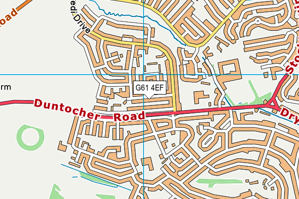 G61 4EF map - OS VectorMap District (Ordnance Survey)