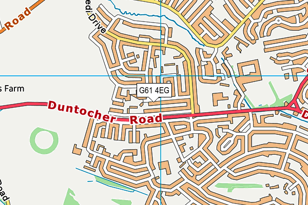 G61 4EG map - OS VectorMap District (Ordnance Survey)