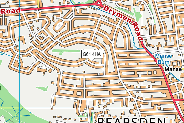 G61 4HA map - OS VectorMap District (Ordnance Survey)