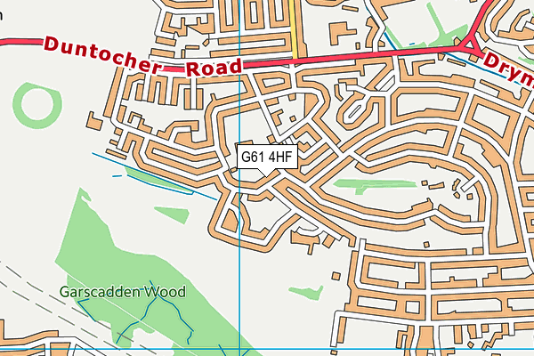 G61 4HF map - OS VectorMap District (Ordnance Survey)