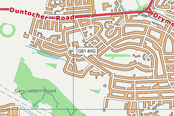 G61 4HG map - OS VectorMap District (Ordnance Survey)