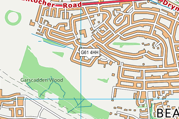 G61 4HH map - OS VectorMap District (Ordnance Survey)