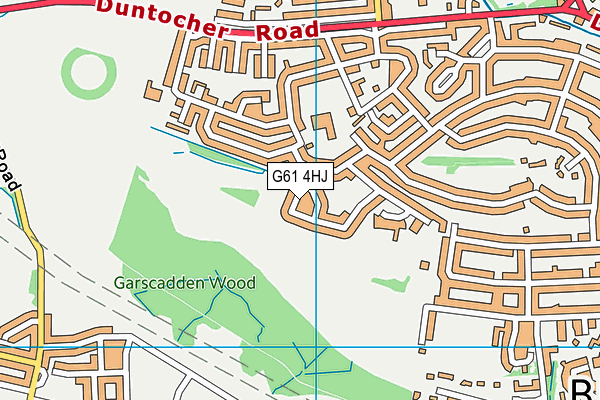 G61 4HJ map - OS VectorMap District (Ordnance Survey)