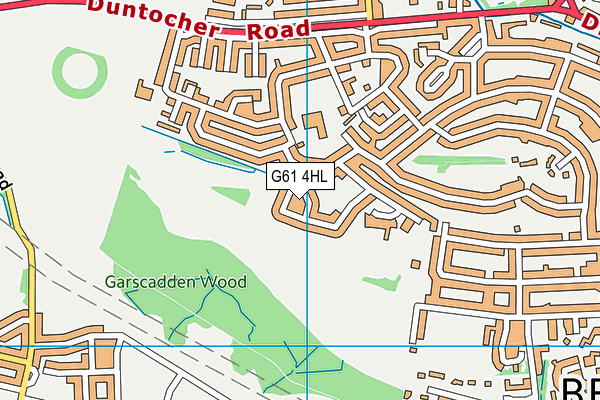 G61 4HL map - OS VectorMap District (Ordnance Survey)
