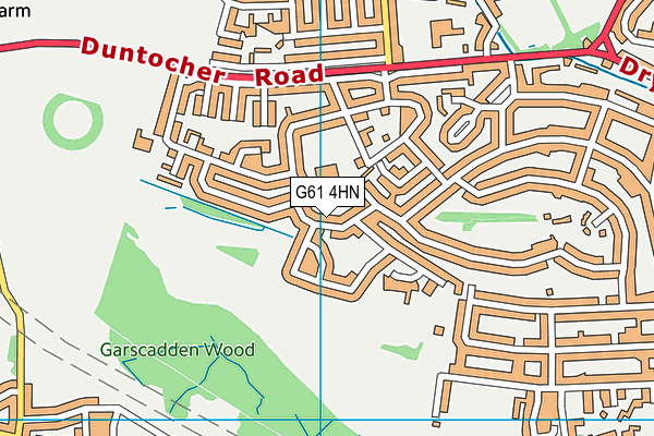 G61 4HN map - OS VectorMap District (Ordnance Survey)