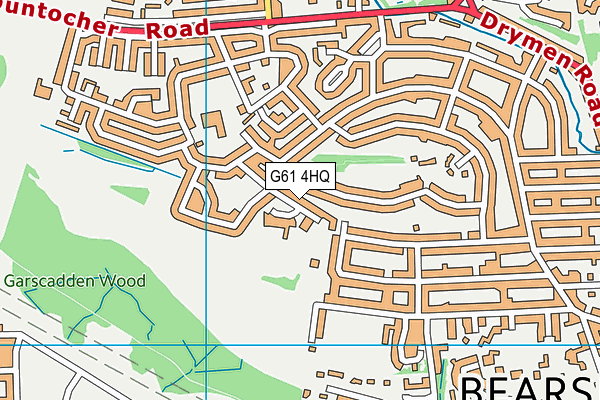 G61 4HQ map - OS VectorMap District (Ordnance Survey)