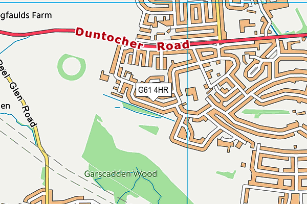 G61 4HR map - OS VectorMap District (Ordnance Survey)