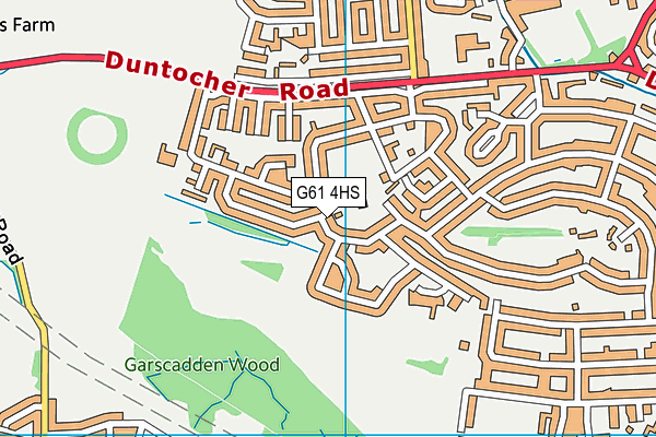 G61 4HS map - OS VectorMap District (Ordnance Survey)