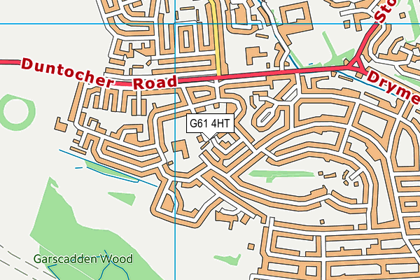 G61 4HT map - OS VectorMap District (Ordnance Survey)