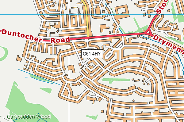 G61 4HY map - OS VectorMap District (Ordnance Survey)