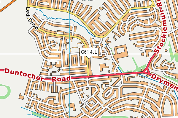 G61 4JL map - OS VectorMap District (Ordnance Survey)