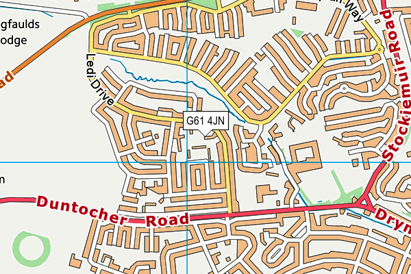 G61 4JN map - OS VectorMap District (Ordnance Survey)