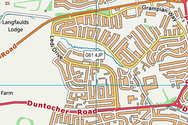 G61 4JP map - OS VectorMap District (Ordnance Survey)