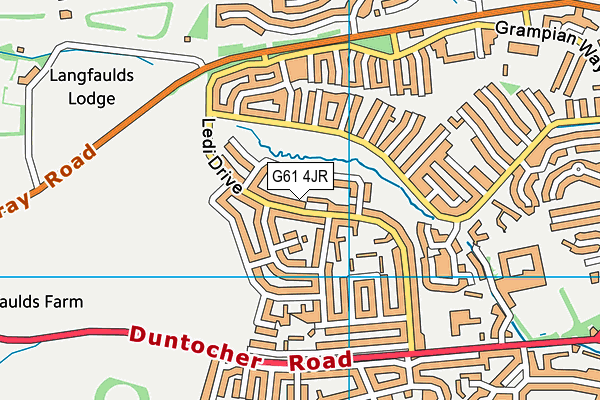 G61 4JR map - OS VectorMap District (Ordnance Survey)