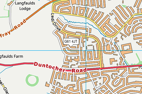 G61 4JT map - OS VectorMap District (Ordnance Survey)