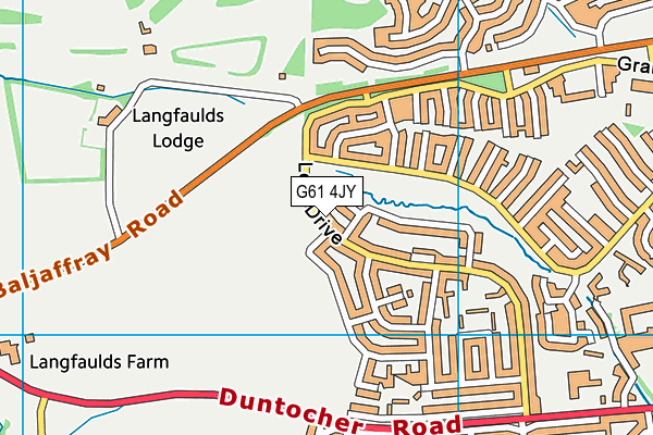 G61 4JY map - OS VectorMap District (Ordnance Survey)