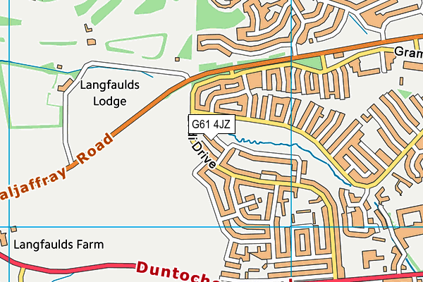 G61 4JZ map - OS VectorMap District (Ordnance Survey)