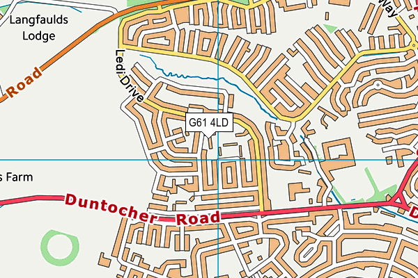 G61 4LD map - OS VectorMap District (Ordnance Survey)