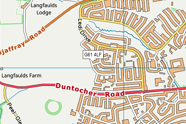 G61 4LF map - OS VectorMap District (Ordnance Survey)