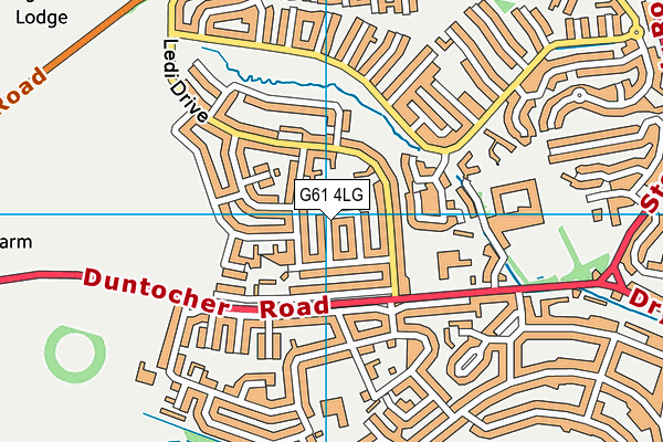 G61 4LG map - OS VectorMap District (Ordnance Survey)