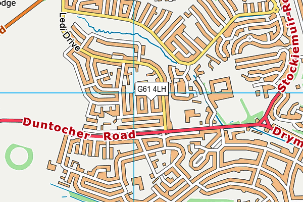G61 4LH map - OS VectorMap District (Ordnance Survey)