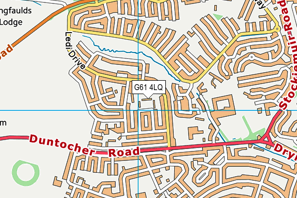 G61 4LQ map - OS VectorMap District (Ordnance Survey)