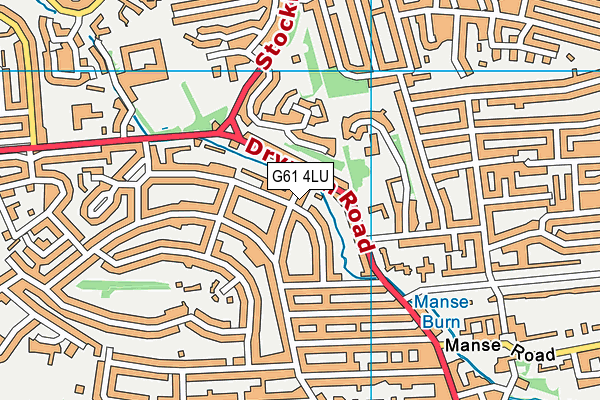 G61 4LU map - OS VectorMap District (Ordnance Survey)