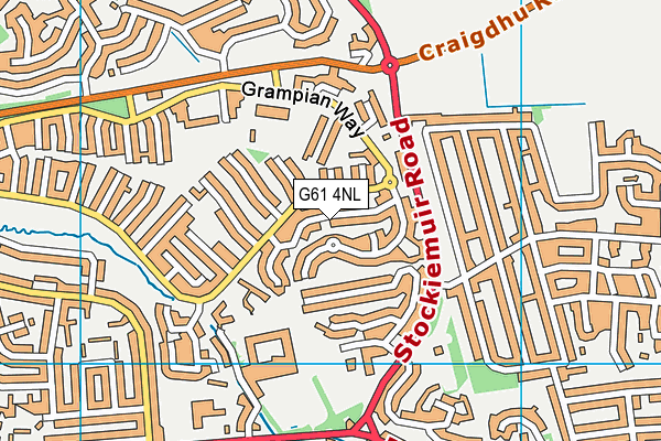 G61 4NL map - OS VectorMap District (Ordnance Survey)