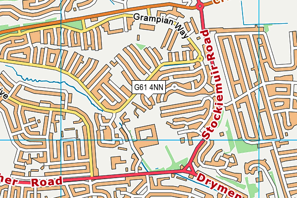 G61 4NN map - OS VectorMap District (Ordnance Survey)