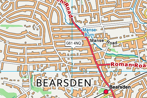 G61 4NQ map - OS VectorMap District (Ordnance Survey)