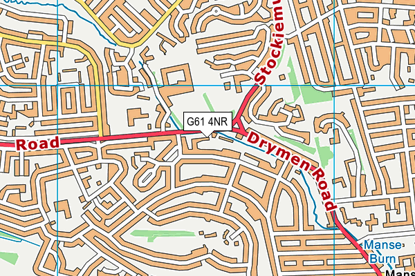 G61 4NR map - OS VectorMap District (Ordnance Survey)