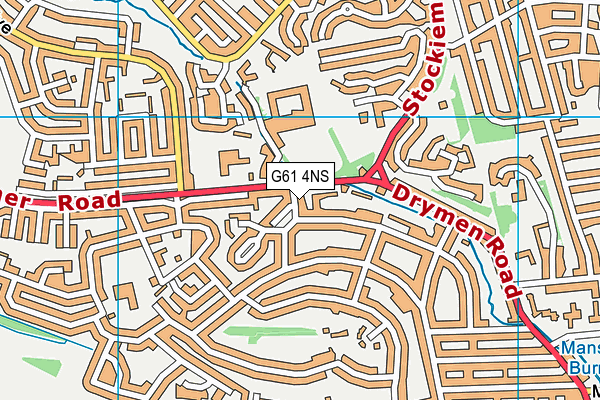 G61 4NS map - OS VectorMap District (Ordnance Survey)