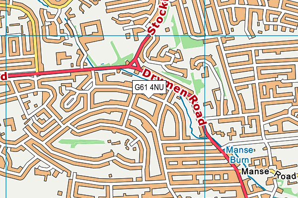 G61 4NU map - OS VectorMap District (Ordnance Survey)