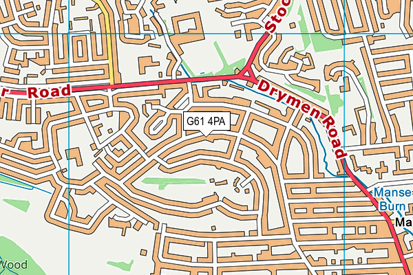 G61 4PA map - OS VectorMap District (Ordnance Survey)