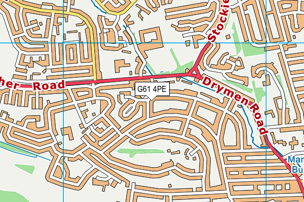 G61 4PE map - OS VectorMap District (Ordnance Survey)