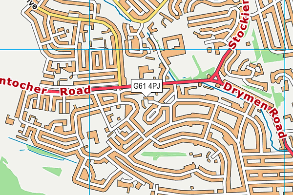 G61 4PJ map - OS VectorMap District (Ordnance Survey)