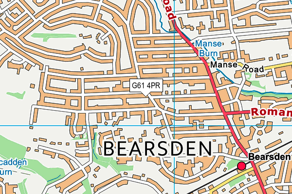 G61 4PR map - OS VectorMap District (Ordnance Survey)