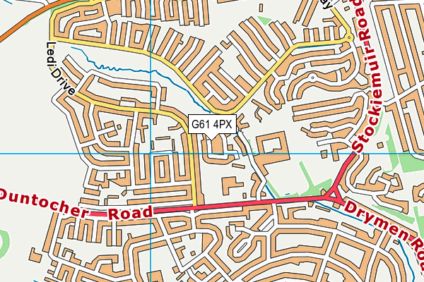 G61 4PX map - OS VectorMap District (Ordnance Survey)
