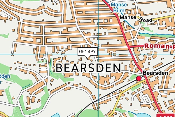 G61 4PY map - OS VectorMap District (Ordnance Survey)