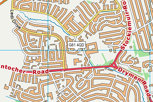 G61 4QD map - OS VectorMap District (Ordnance Survey)