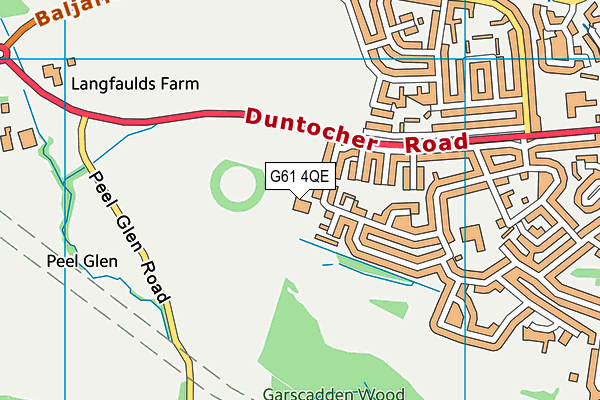 G61 4QE map - OS VectorMap District (Ordnance Survey)